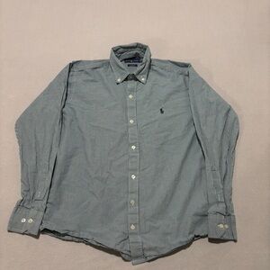 Polo Ralph Lauren Shirts Size 2XL XXL Green Geometric Buttons Preppy Business